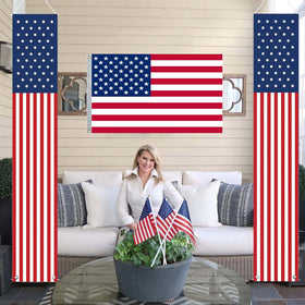 YOYNIIRE independence banner storefront display provides versatile patriotic charm