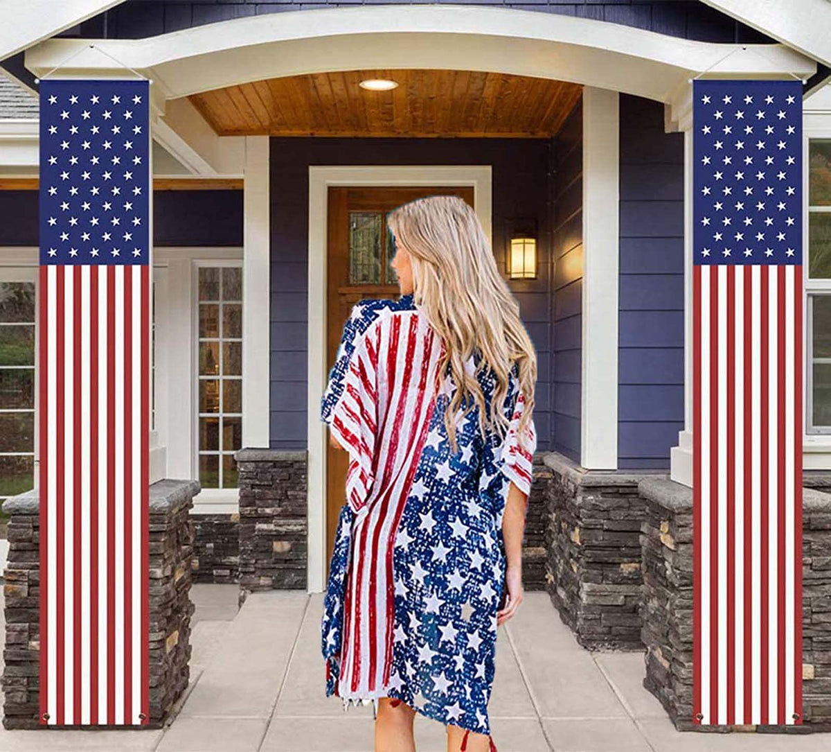 YOYNIIRE independence banner wind-buckles keep banner secure in breeze
