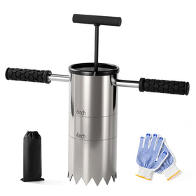 Yozlro portable golf hole cutter in stainless steel, durable for outdoor use.