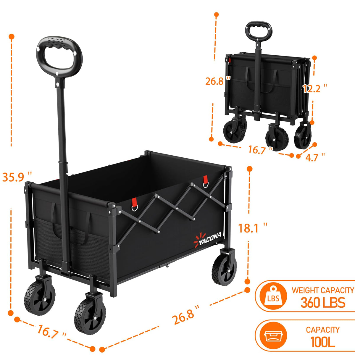Yozoia 600D Oxford fabric cover removable for cleaning.