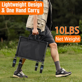 Yozoia folding cart with adjustable height handle.