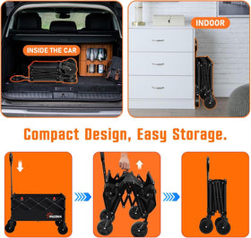 Yozoia cart folded compact size for trunk storage.