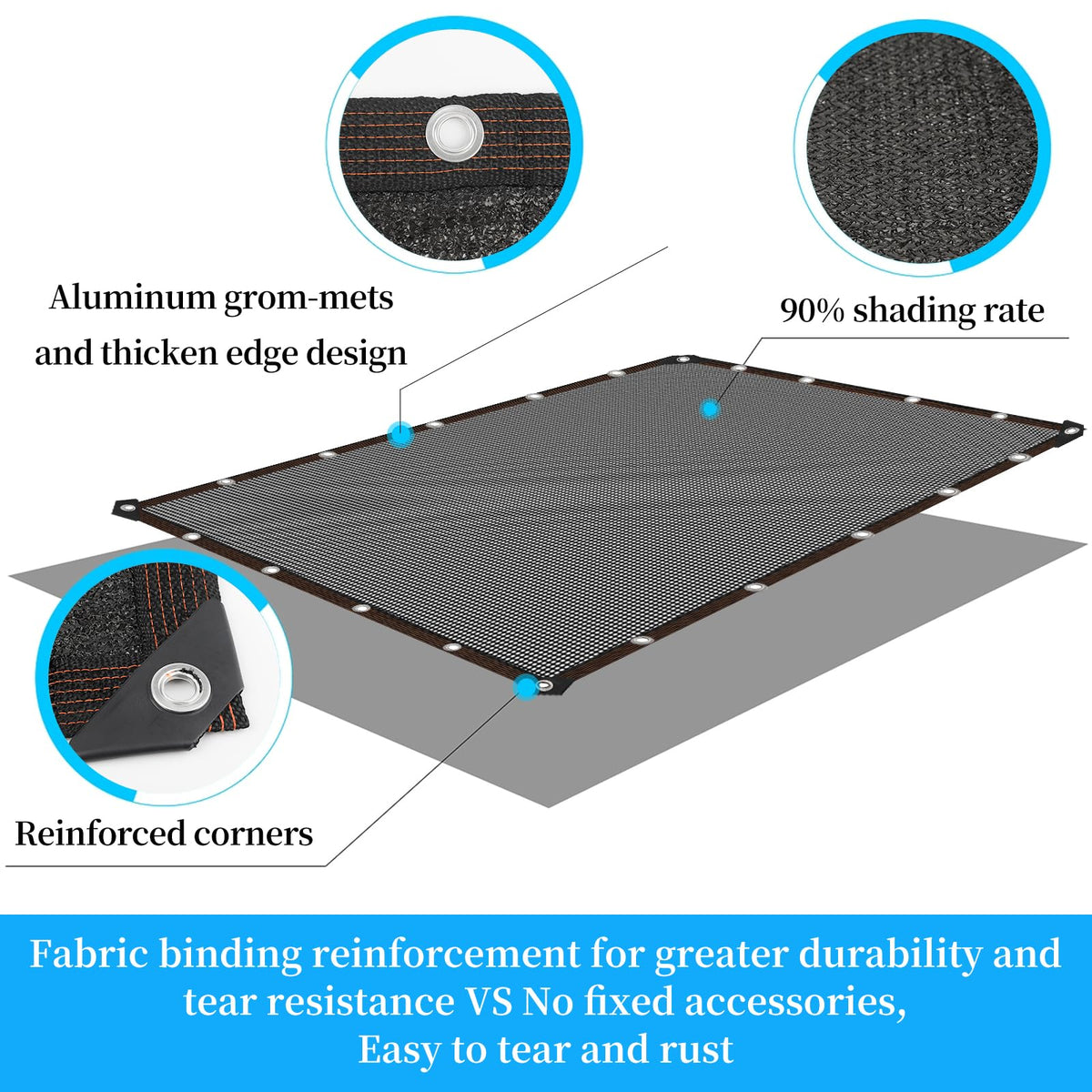 YQLBGPRJ outdoor shade tarp for patios keeps surfaces cooler