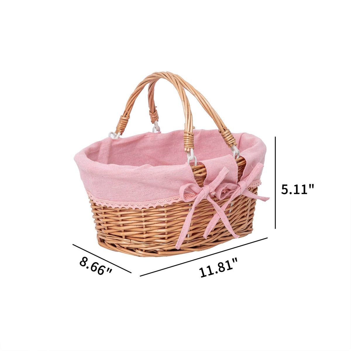 YRLSOTGE Easter wedding gift basket showcasing charming woven texture.