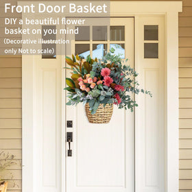 YRMTKIHE wall hanging water hyacinth basket ideal for living room plant displays.