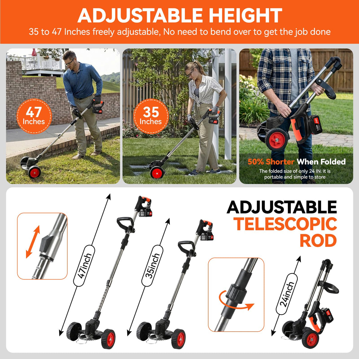 YROWKJI lightweight 3.28-pound design eases handling.
