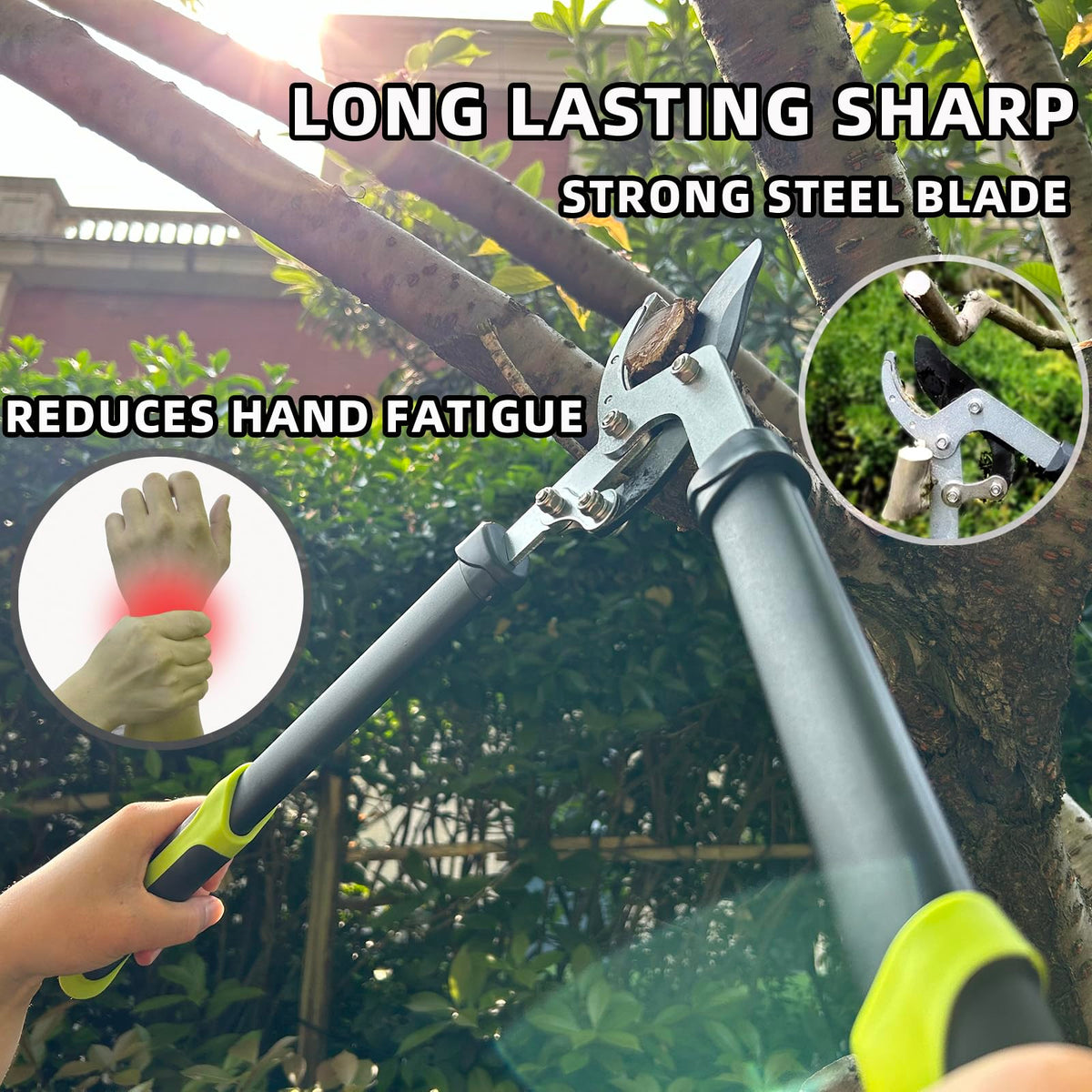 YRTSH sharp blades with low-friction coating glide through wood.