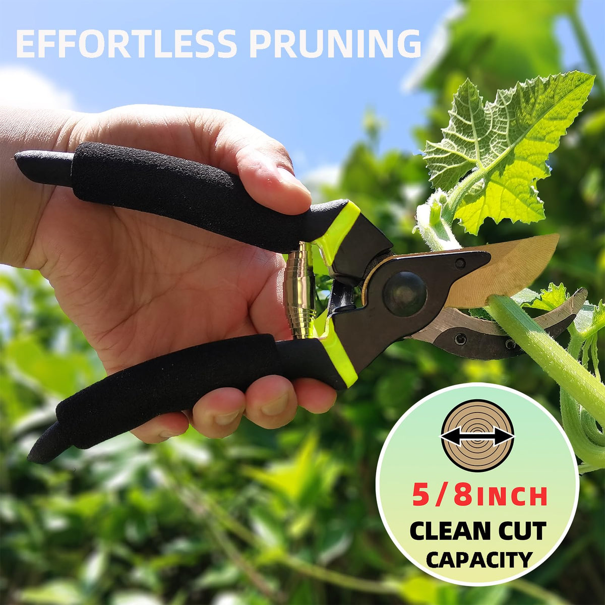 YRTSH heavy-duty branch cutter handles thick twigs with ease.