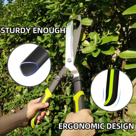YRTSH hedge clippers ergonomic grip offers comfortable handling during pruning