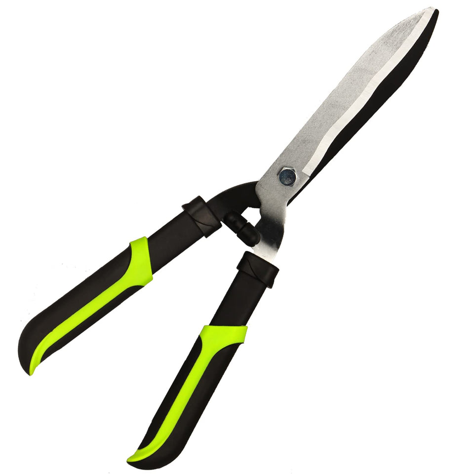 YRTSH hedge clippers with sharp wavy blades enable precise, efficient hedge shaping