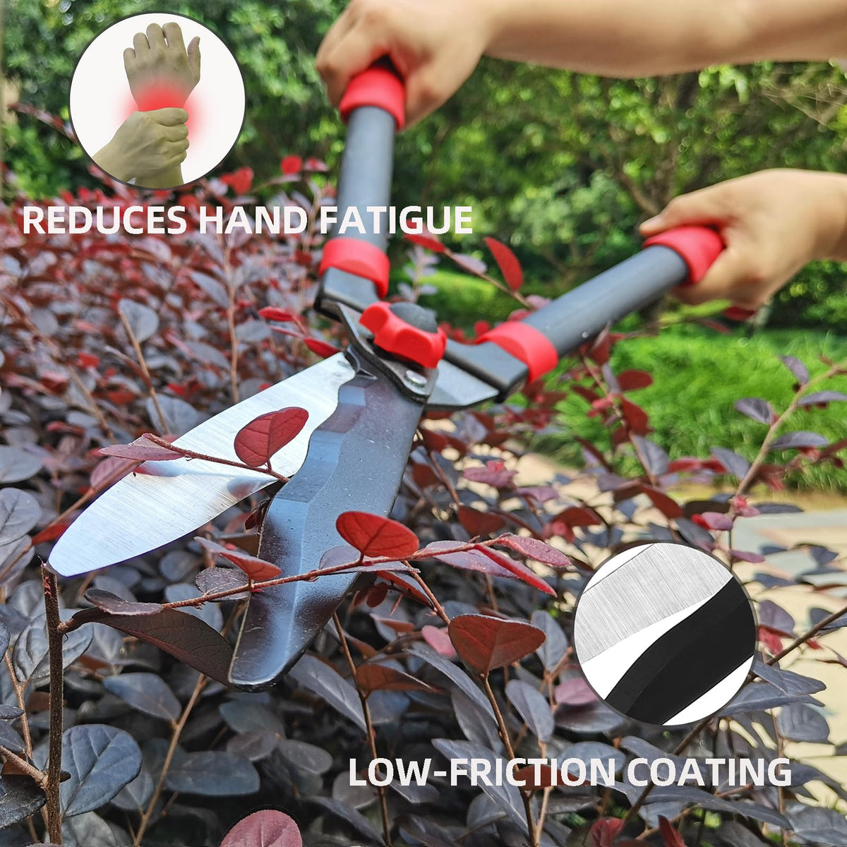YRTSH hedge shears 23-inch blades for clean hedge shaping.