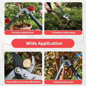 YRTSH lopper in action cutting thick twigs making garden tasks efficient