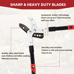 YRTSH loppers 2-inch cut capacity handles thick branches.