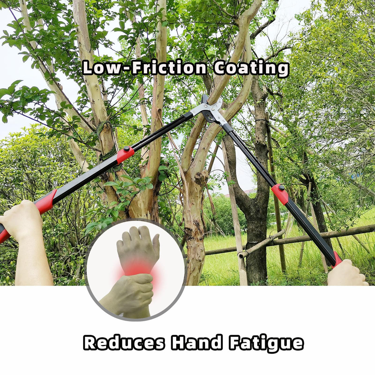 YRTSH loppers compound-action technology increases cutting power.
