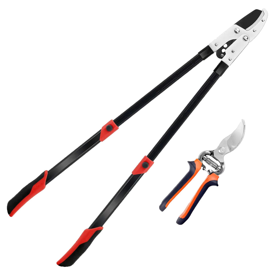 YRTSH loppers extendable handle offers reach for high branches.