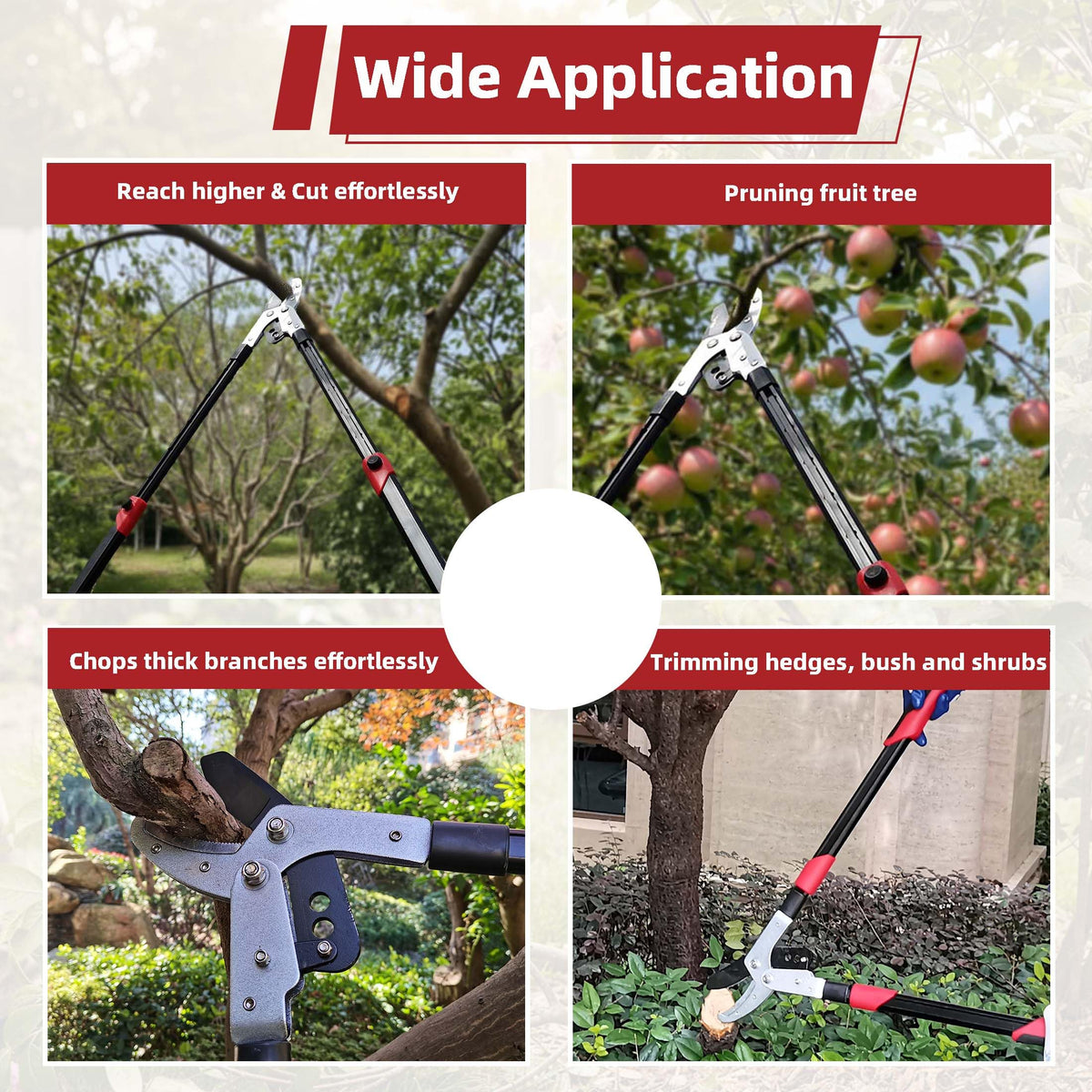YRTSH loppers ideal for pruning trees, hedges, and shrubs.