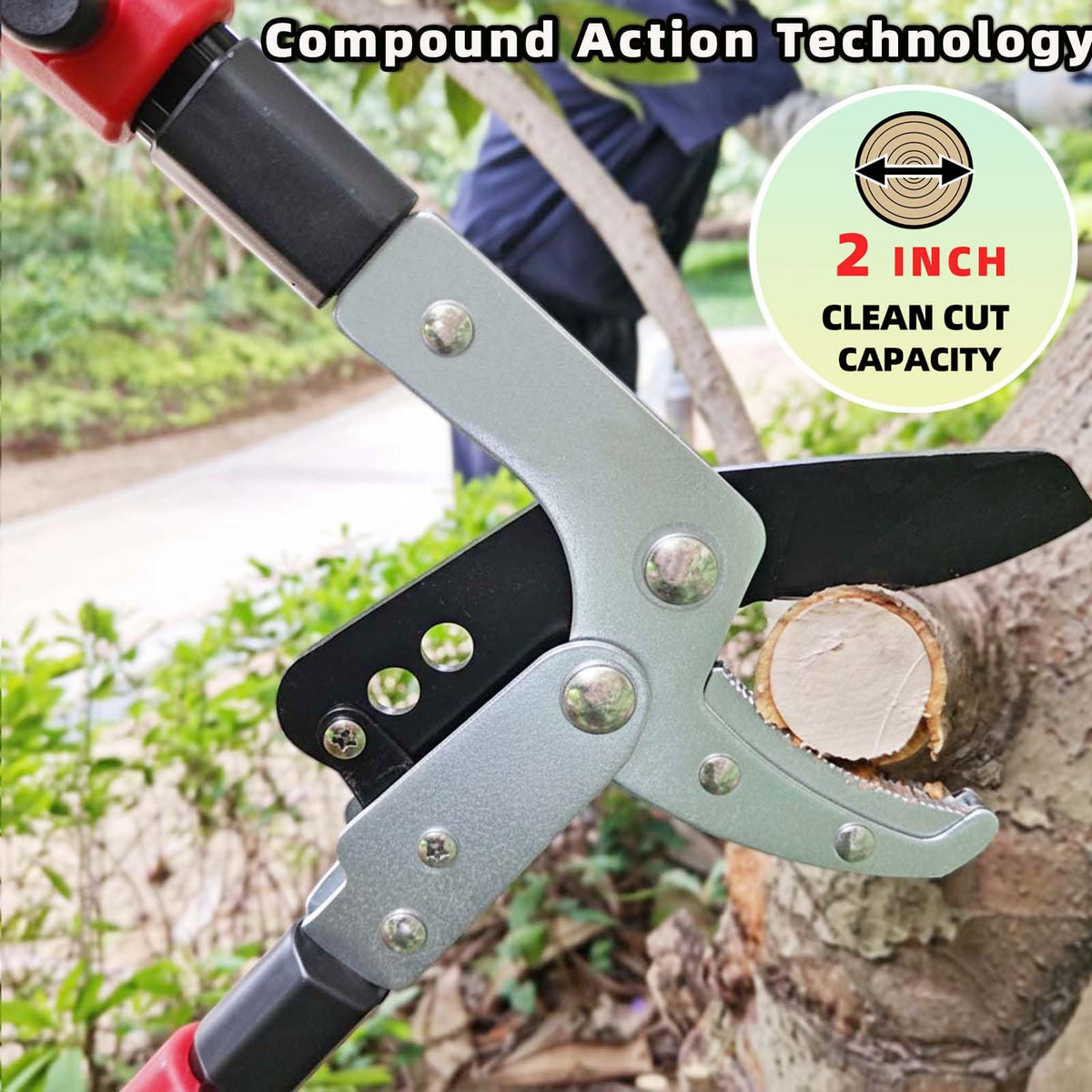 YRTSH loppers teflon-coated blade stays sharp for clean cuts.