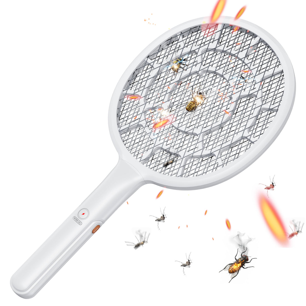 YsChois electric fly swatter ready with 3400V gold zone for quick contact