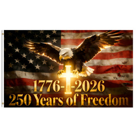 YSDZDM 250th anniversary flag double-sided 3x5 ft for outdoor display.