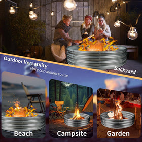 YSEJOMP fire pit ring easy-assembly with bolts and nuts.