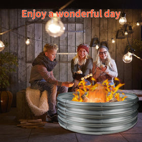 YSEJOMP silver galvanized finish complements outdoor decor.