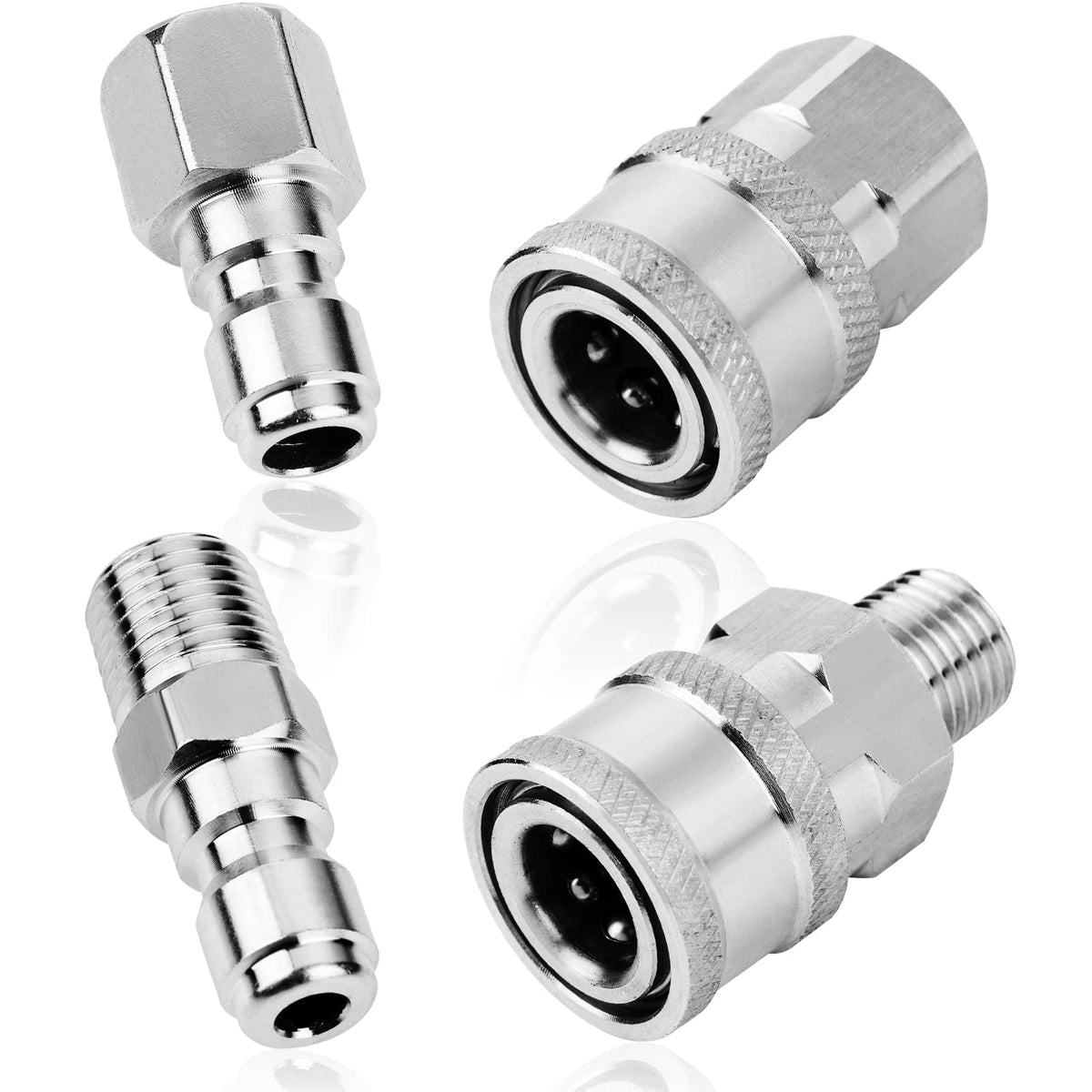 Ysglory 2 sets NPT quick connect fittings for 1/4 inch hoses ensure leak-free reliability