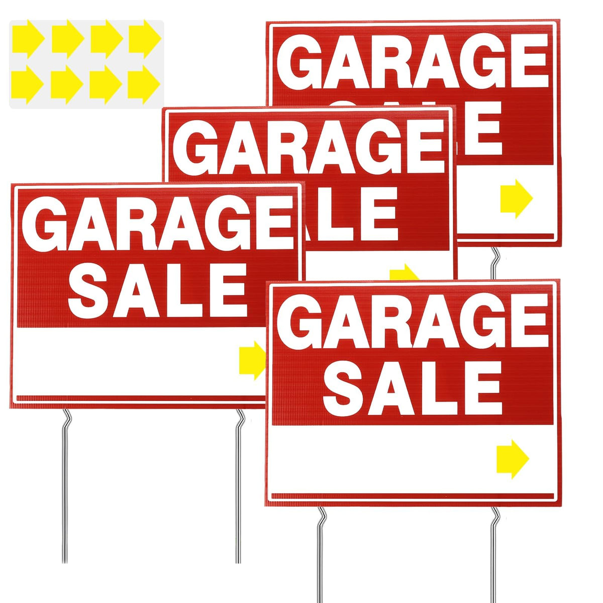 Ysglory garage sale sign 17x13 front view boosts visibility for buyers