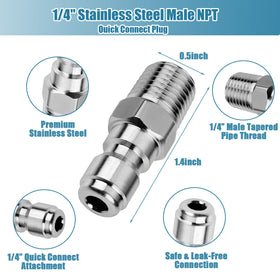 Two-set NPT 1/4 quick-connect kit from Ysglory for easy exchanges