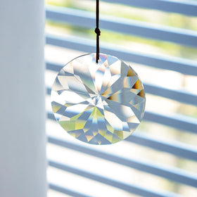 YU FENG Bauhinia rainbow-dispersion crystal pendant enhances room ambience