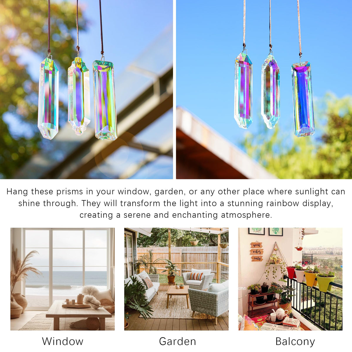 YU FENG triple suncatcher rainbow kit for joyful light accents.
