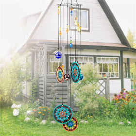 Yu Feng wind chimes crystal glass beads chime adds color and sparkle to outdoor spaces.