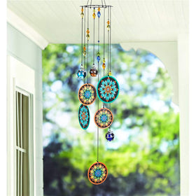 Yu Feng wind chimes outdoor decor hanging in garden for soothing, resonant tones.