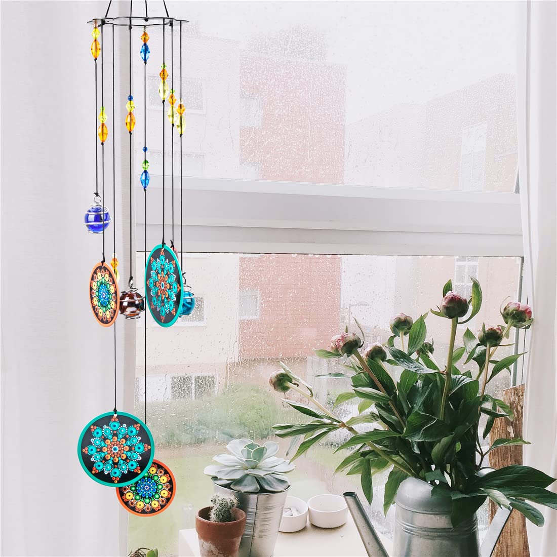 Yu Feng wind chimes S hook included for easy hanging installation.