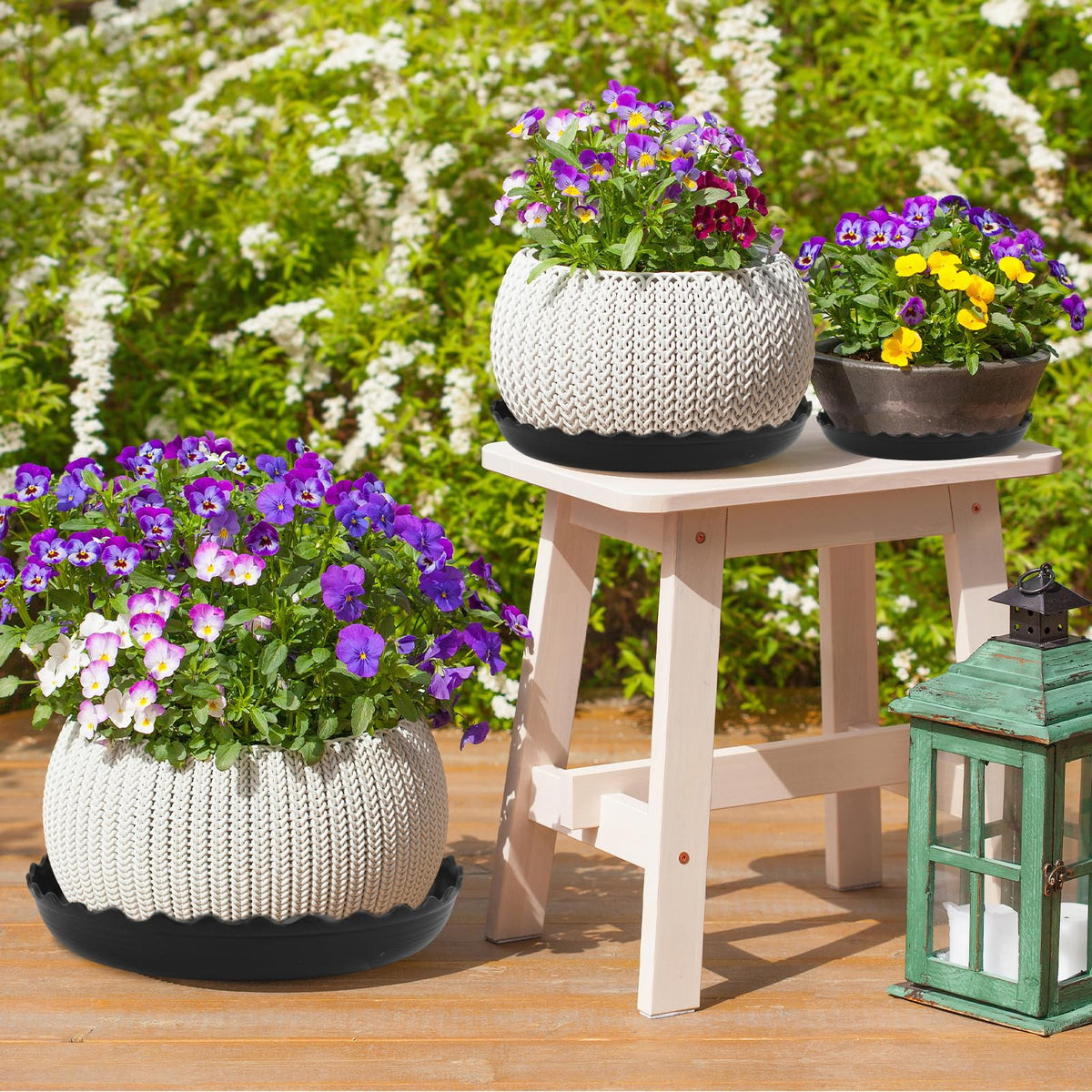 YUANAIYI Wave Plant Saucer packaging, 12-pack conveniently ready for multiple pots.