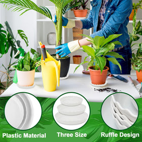 YUANAIYI Wave Plant Saucer 10-inch front view ideal for larger pots indoors