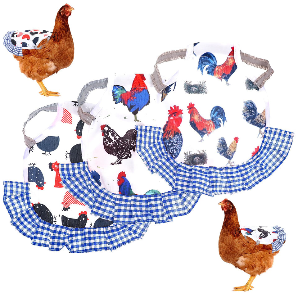 Yuanan chicken saddle with blue edge protects feathers and prevents pecking for hens.