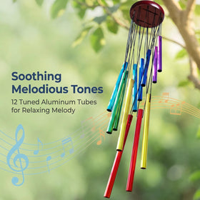 Yucime memorial wind chime gift in vibrant colors symbolizes remembrance.