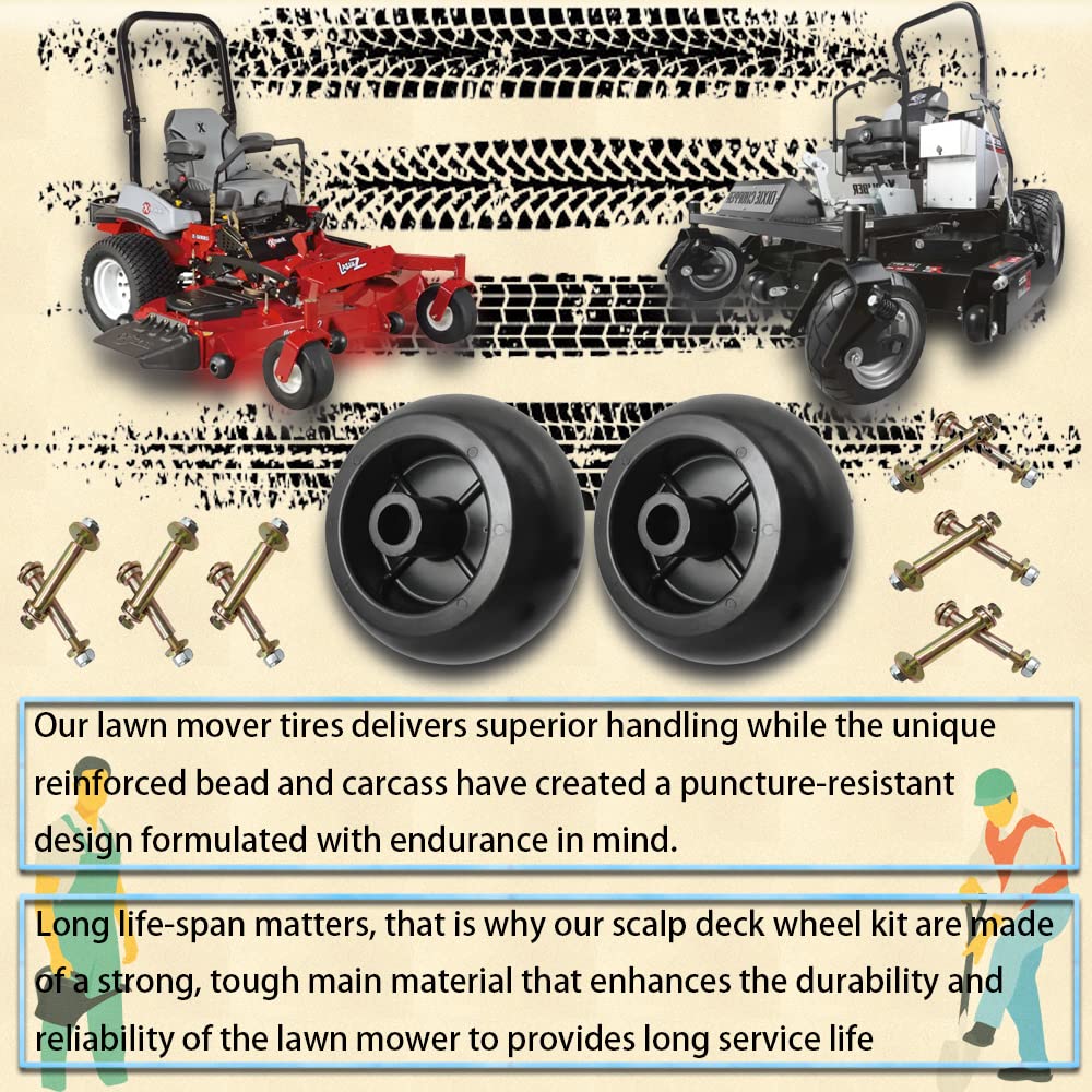 Yue Exmark anti-scalp wheel kit nuts for quick installation.