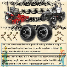 Yue Exmark anti-scalp wheel kit nuts for quick installation.