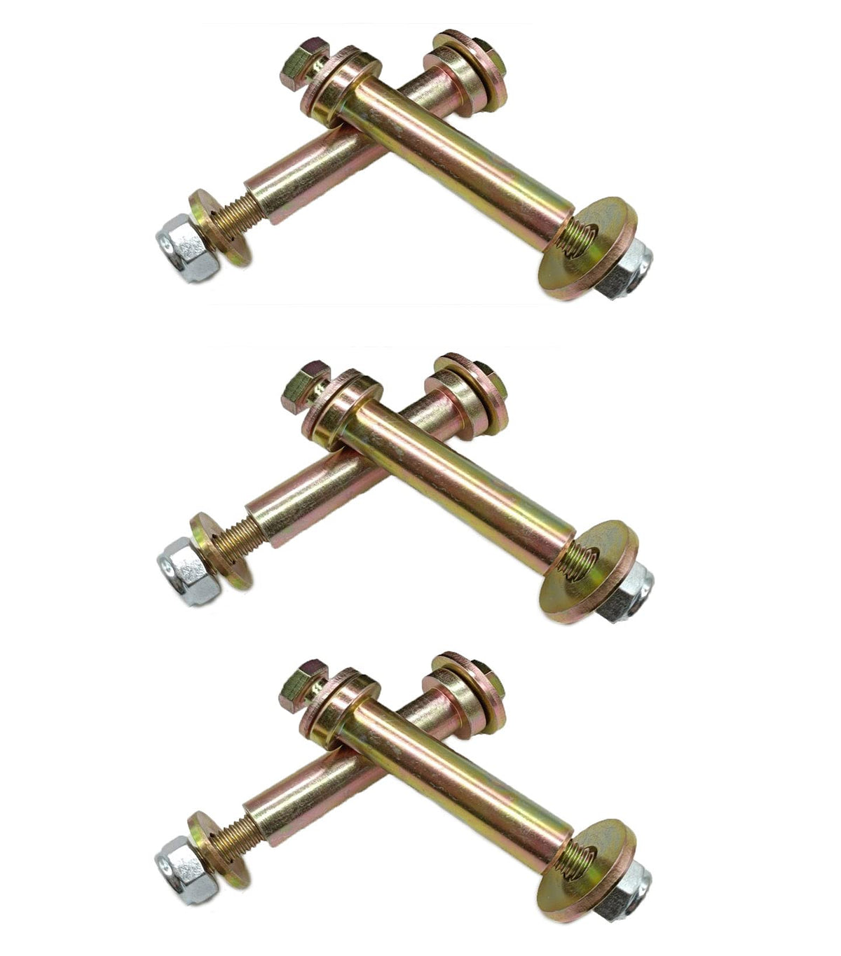 Yue Exmark anti-scalp wheel kit package includes all hardware for universal fit.