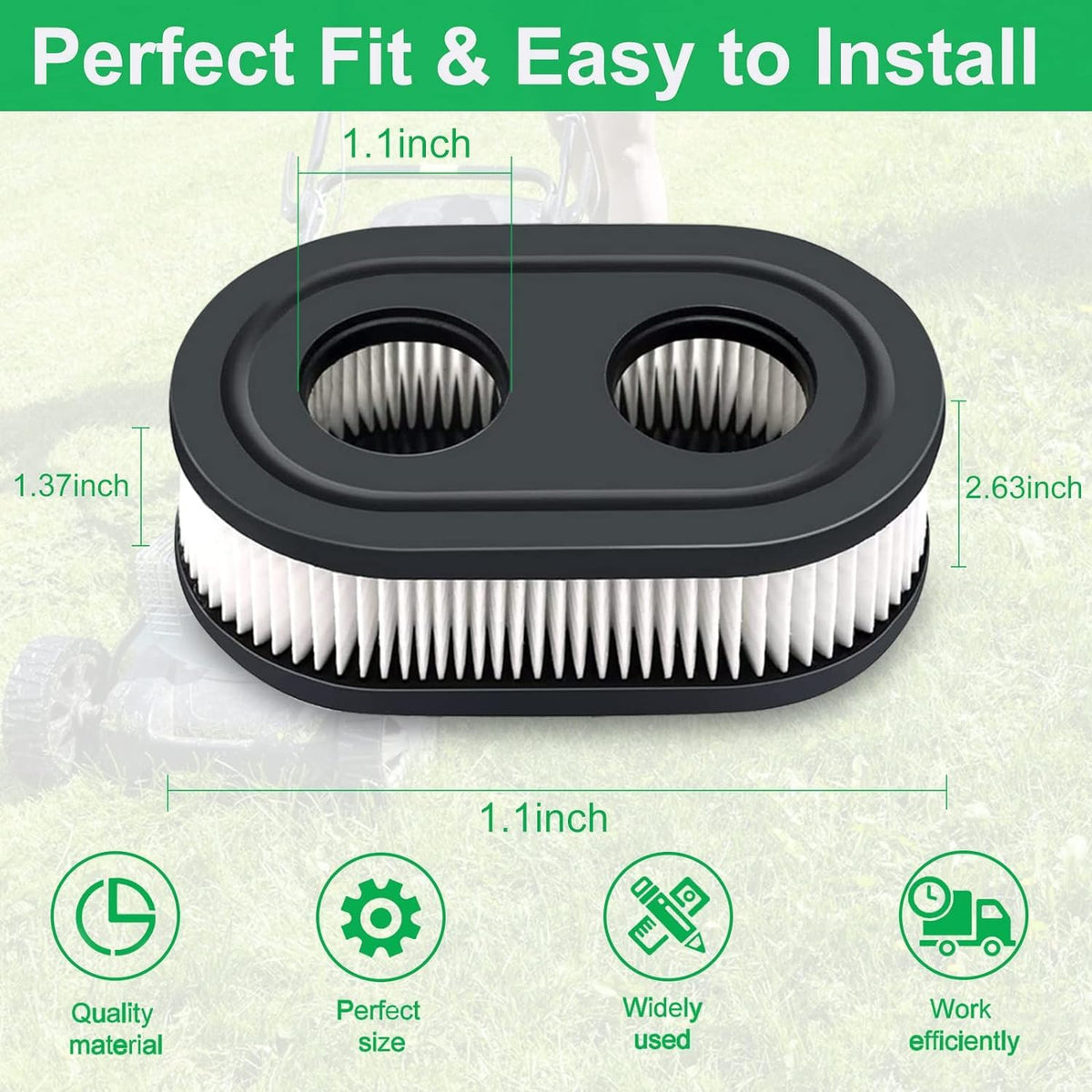 YUEARN 593260 air cleaner cartridge packed for quick replacement