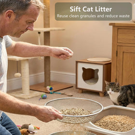 YUEBM easy shake action speeds sifting and cleanup.