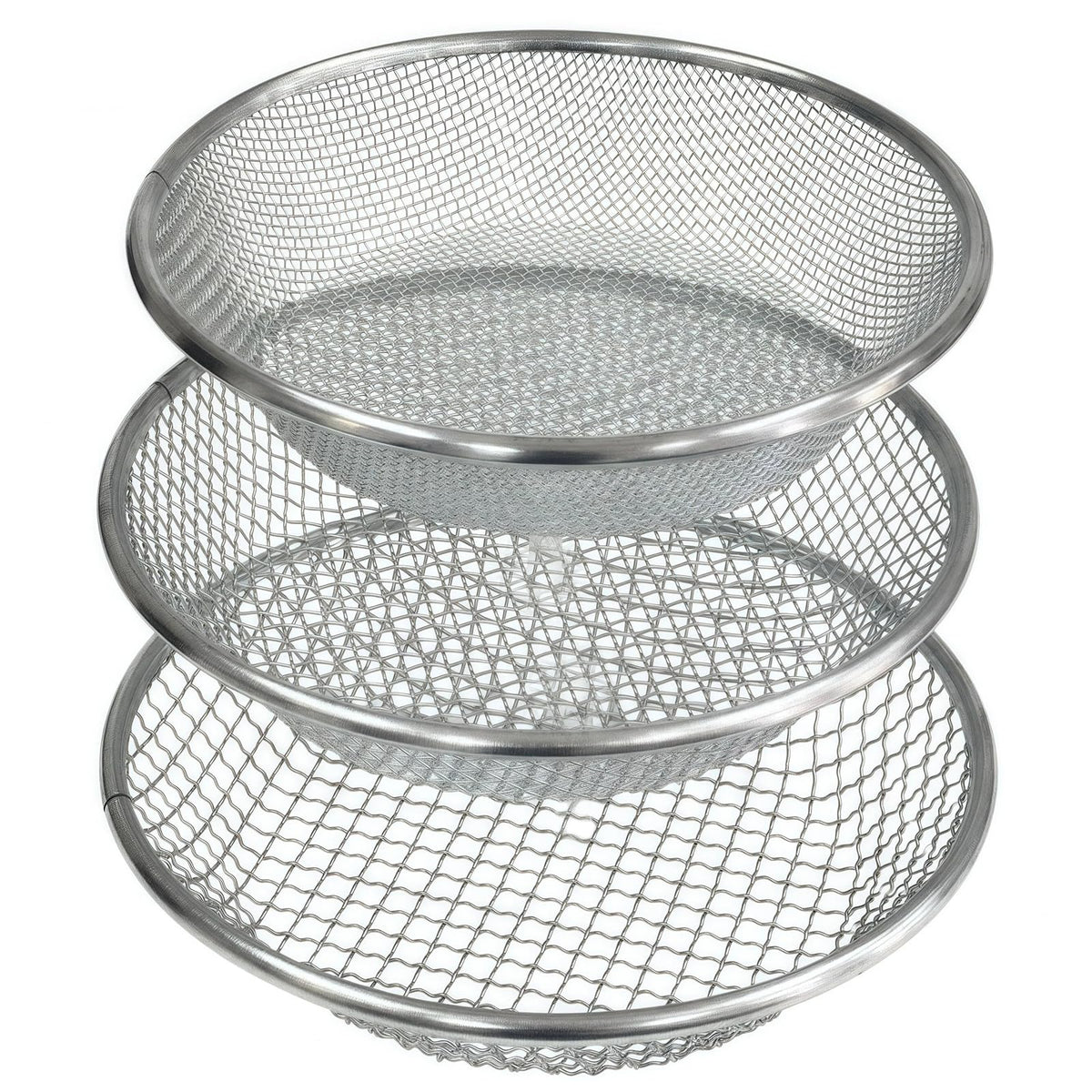 YUEBM gardening sifter with three mesh sizes for precise soil prep.