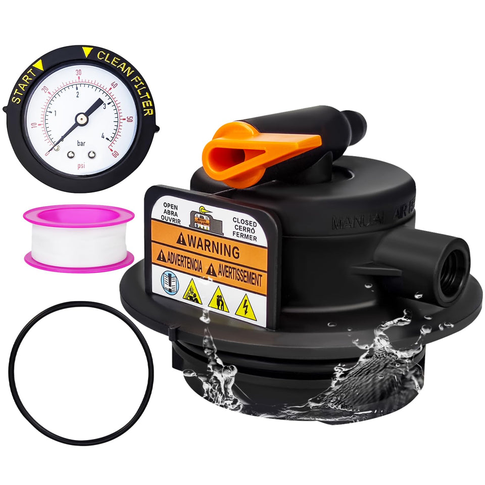 Yueidung 2420MAR2 relief valve assembly improves air venting in Hayward filters.