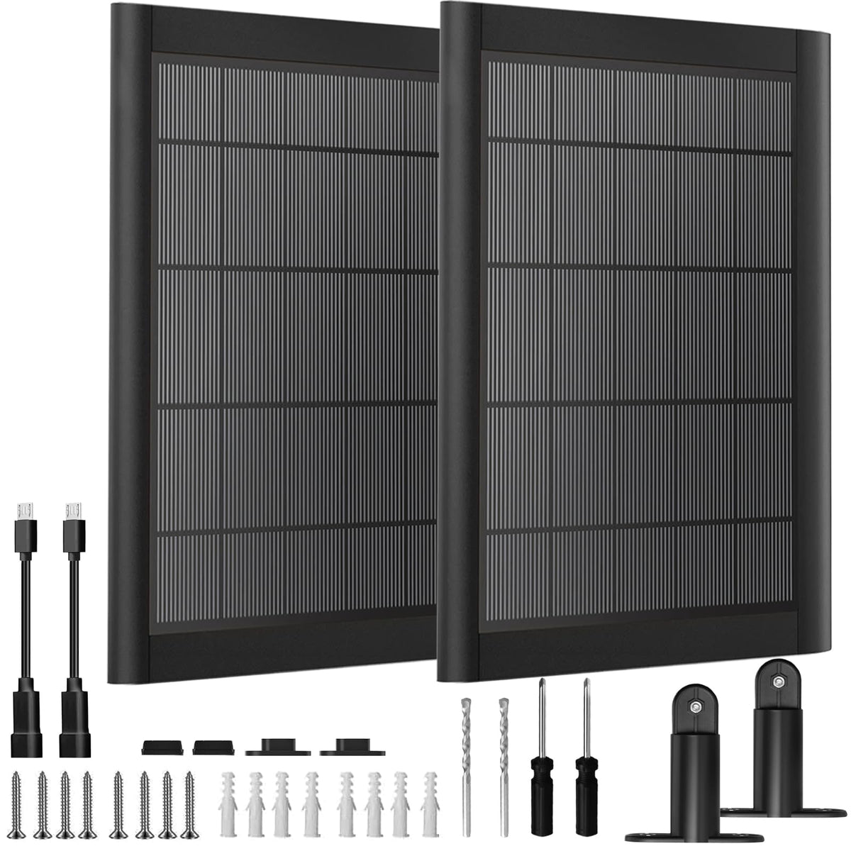 YUELAN 5W solar panel charger with 2600mAh battery powering Blink cameras outdoors