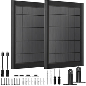 YUELAN 5W solar panel charger with 2600mAh battery powering Blink cameras outdoors