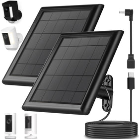 YUELAN 8W solar charger for Ring Outdoor Cam Plus; sun power to maintain surveillance