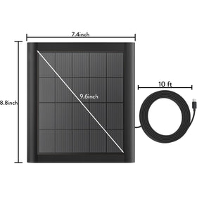 YUELAN 8W solar charger for Ring Stick Up Cam Pro; flexible sun-powered energy