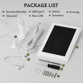 YUELAN Solar Panel mounted outdoors powering Stick Up Cam.
