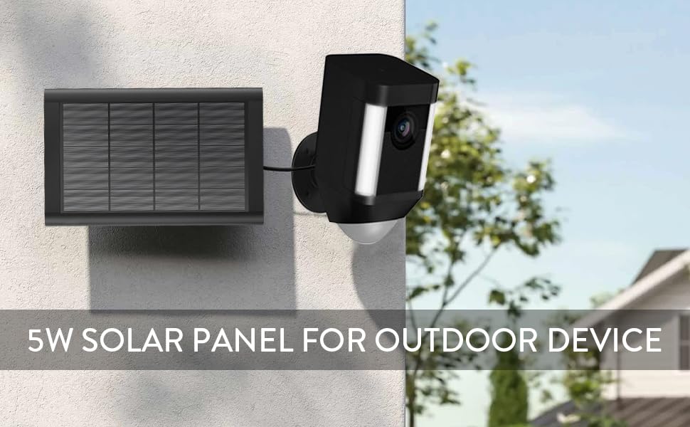 YUELAN Solar Panel captures sun to power your camera.